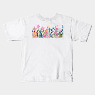 Painted Field Flowers Kids T-Shirt